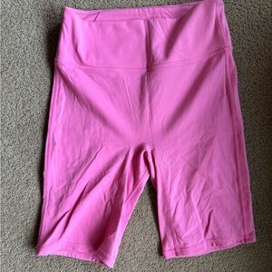 Fabletics Motion365 High-Waisted Pink Biker Shorts – Women’s Size S